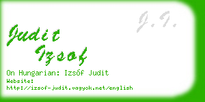 judit izsof business card