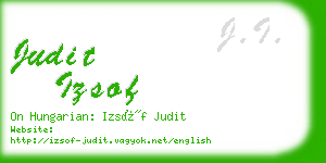 judit izsof business card
